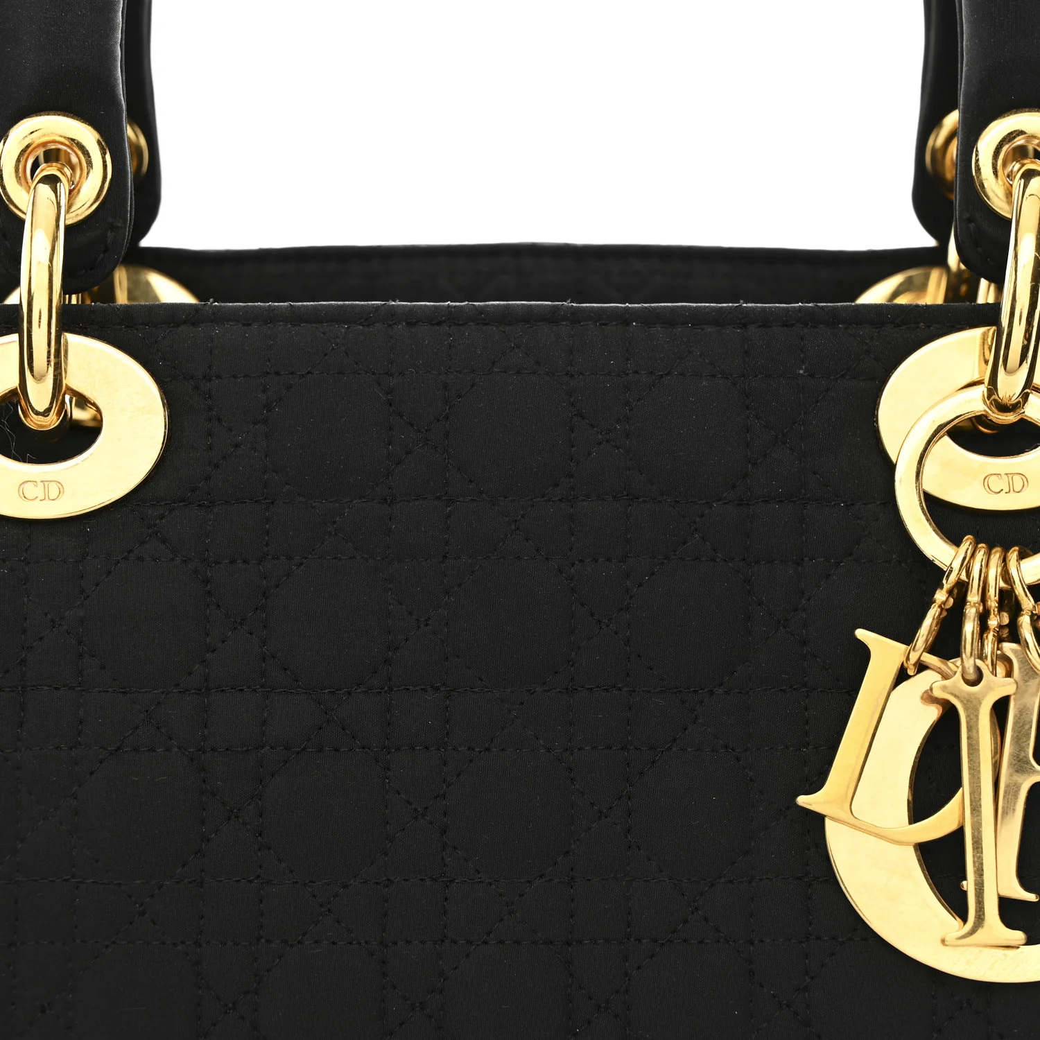 Nylon Cannage Large Lady Dior Black - Top Club