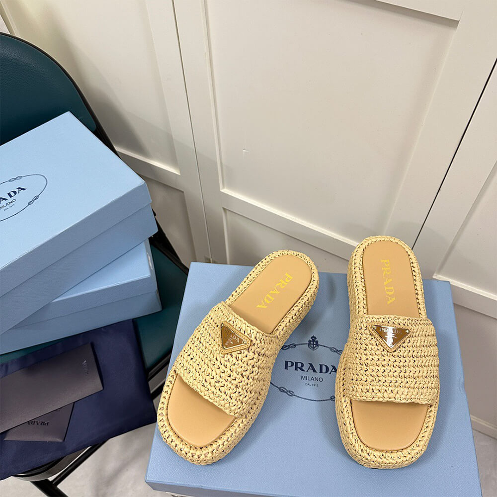 PRADA Crochet flatform slides - Top Club