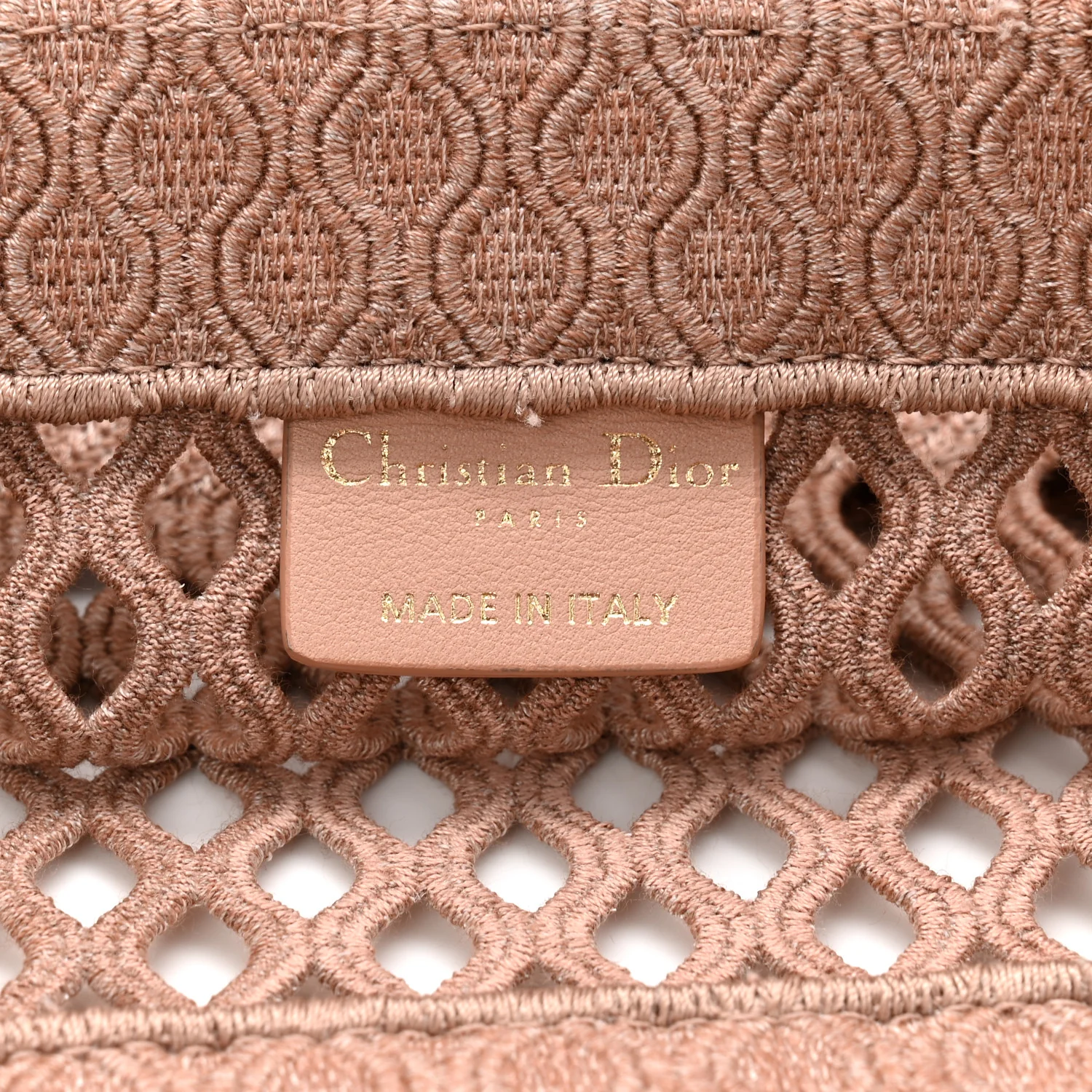 Mesh Embroidered Medium Book Tote Clay - Top Club