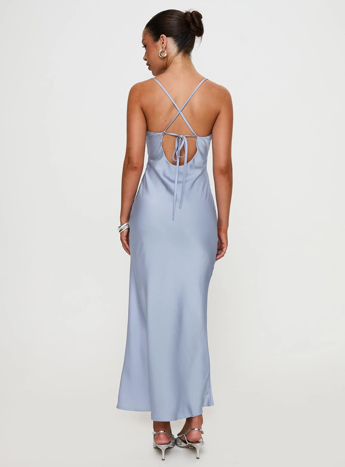 Treasure Bias Cut Maxi Dress Blue