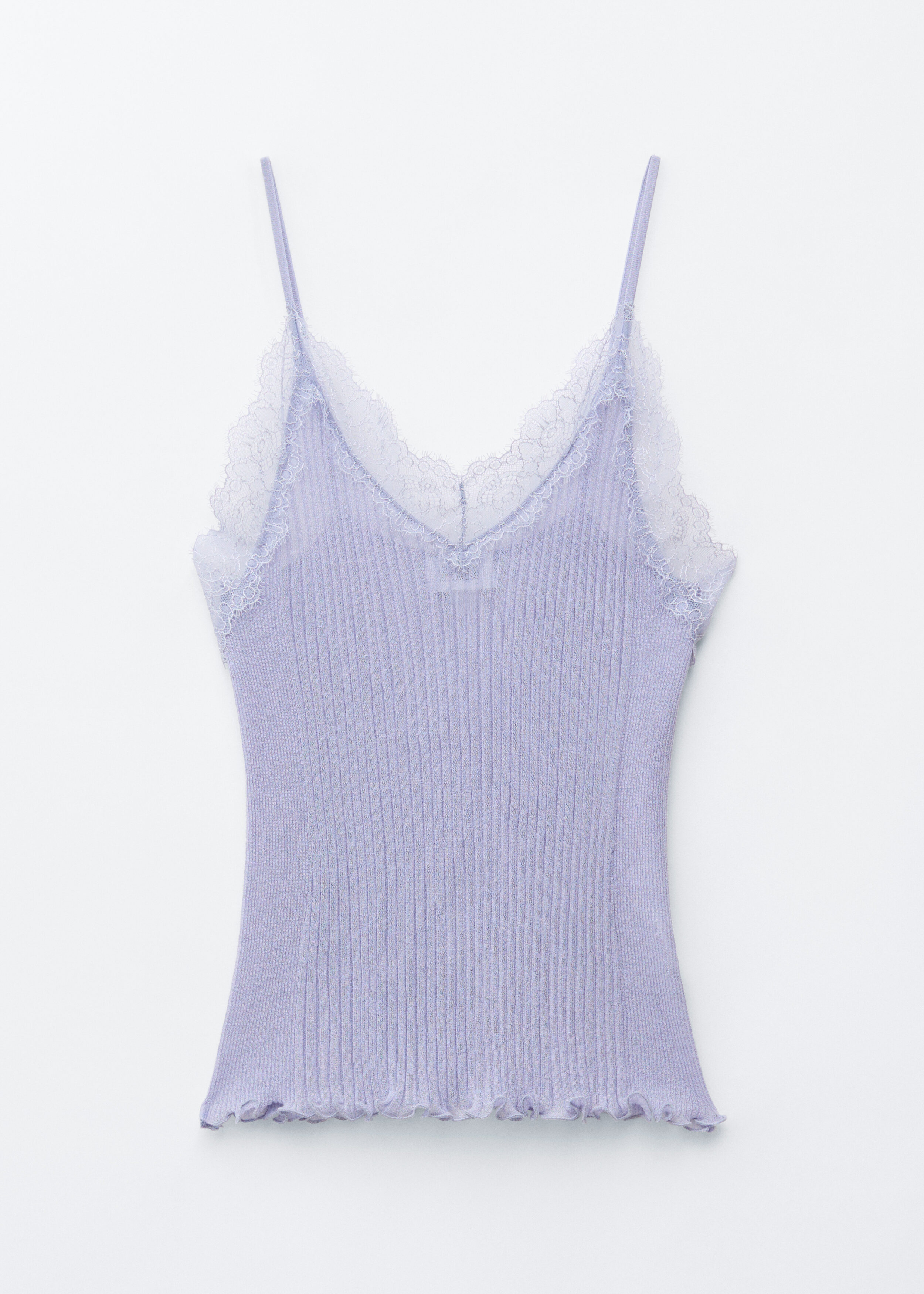 & Other Stories RIB-KNIT LACE CAMISOLE