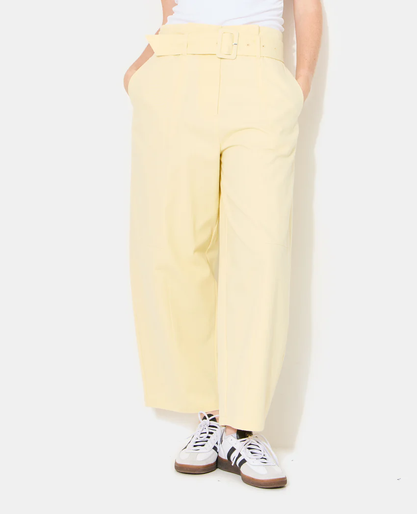 Pimkie Pantalon barrel taille haute avec ceinture