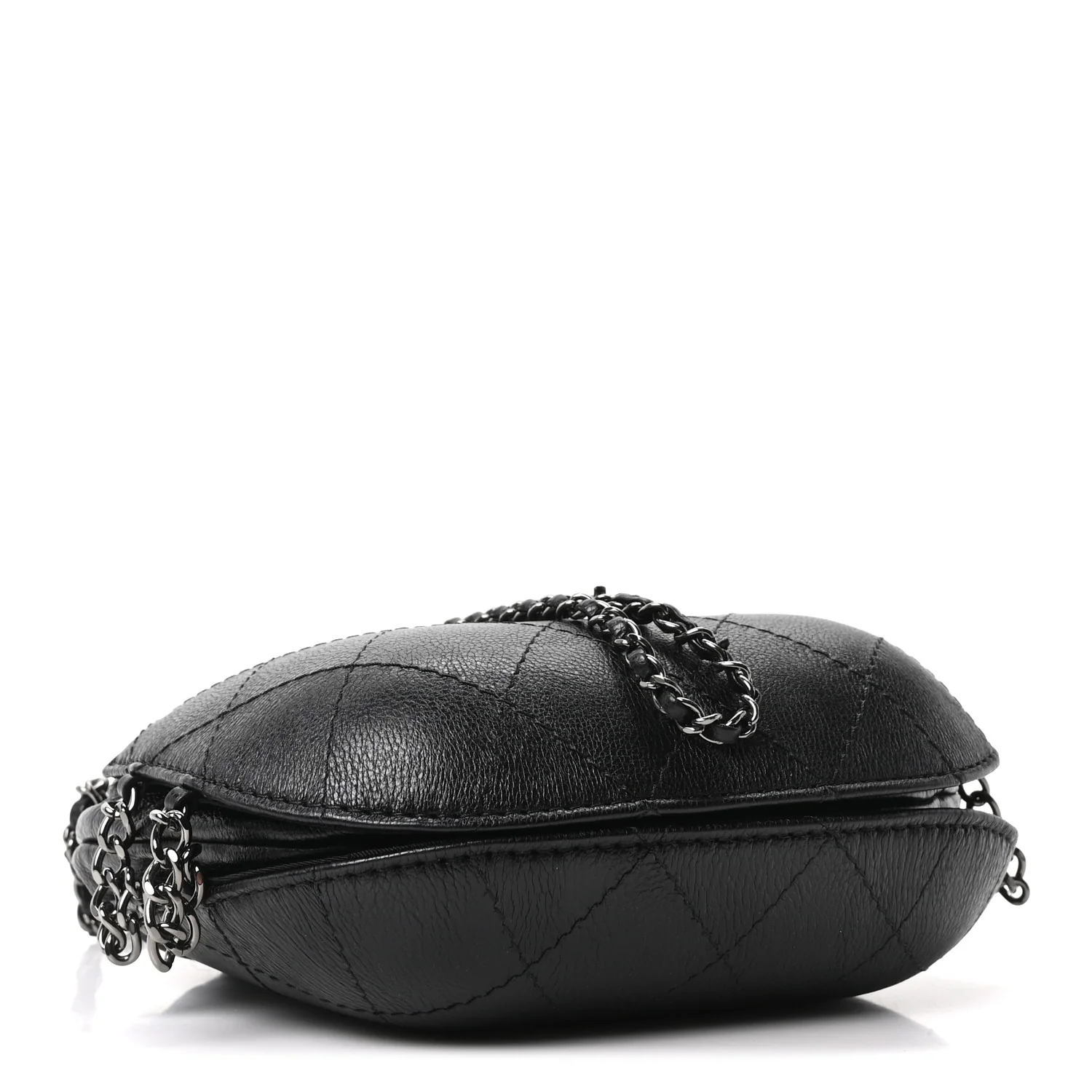Aged Calfskin Quilted Small Gabrielle Bucket Black - Top Club