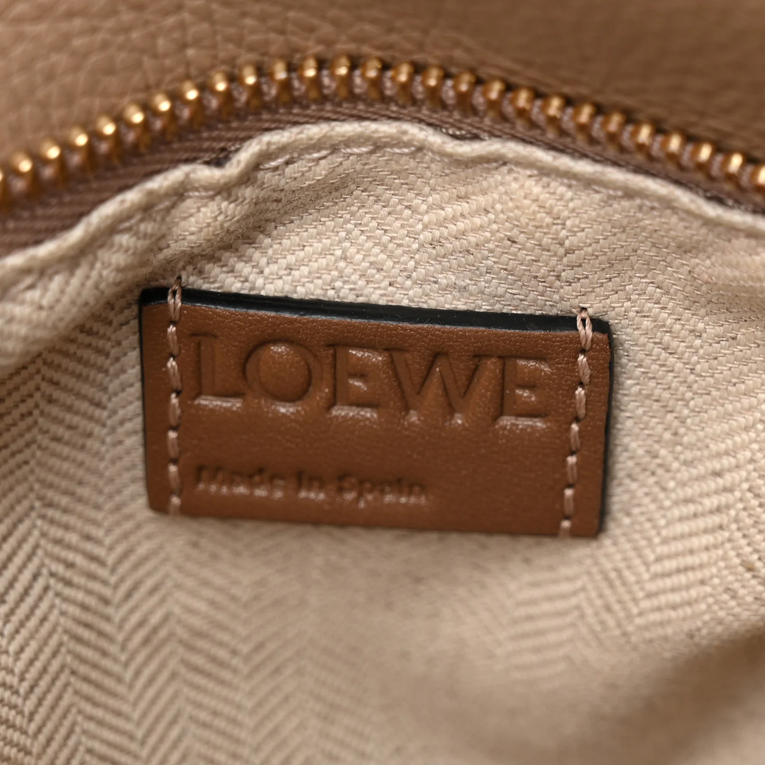 Grained Calfskin Small Puzzle Bag Sand Mink - Top Club