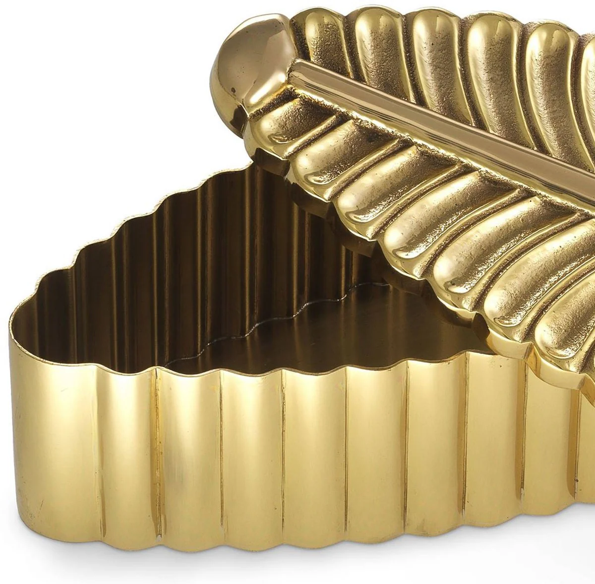 Designer storage box brass colored 27 x 9 x H. 5 cm - jewelry box - luxury decorative accessories