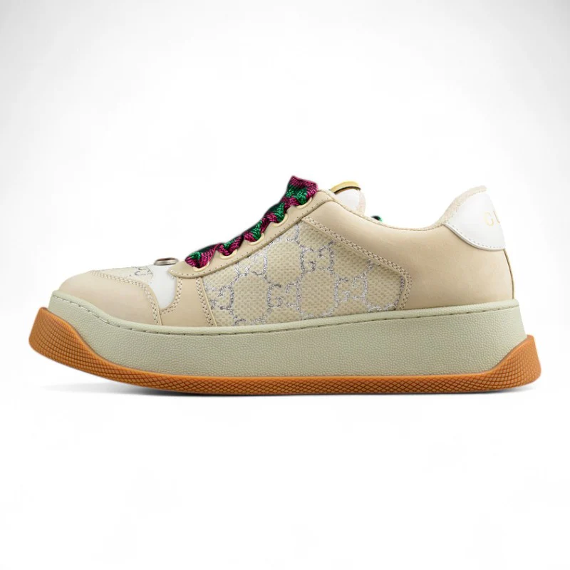 Gucci Screener GG Leather-Trimmed Canvas Sneakers - Sneaker Replica Workshop
