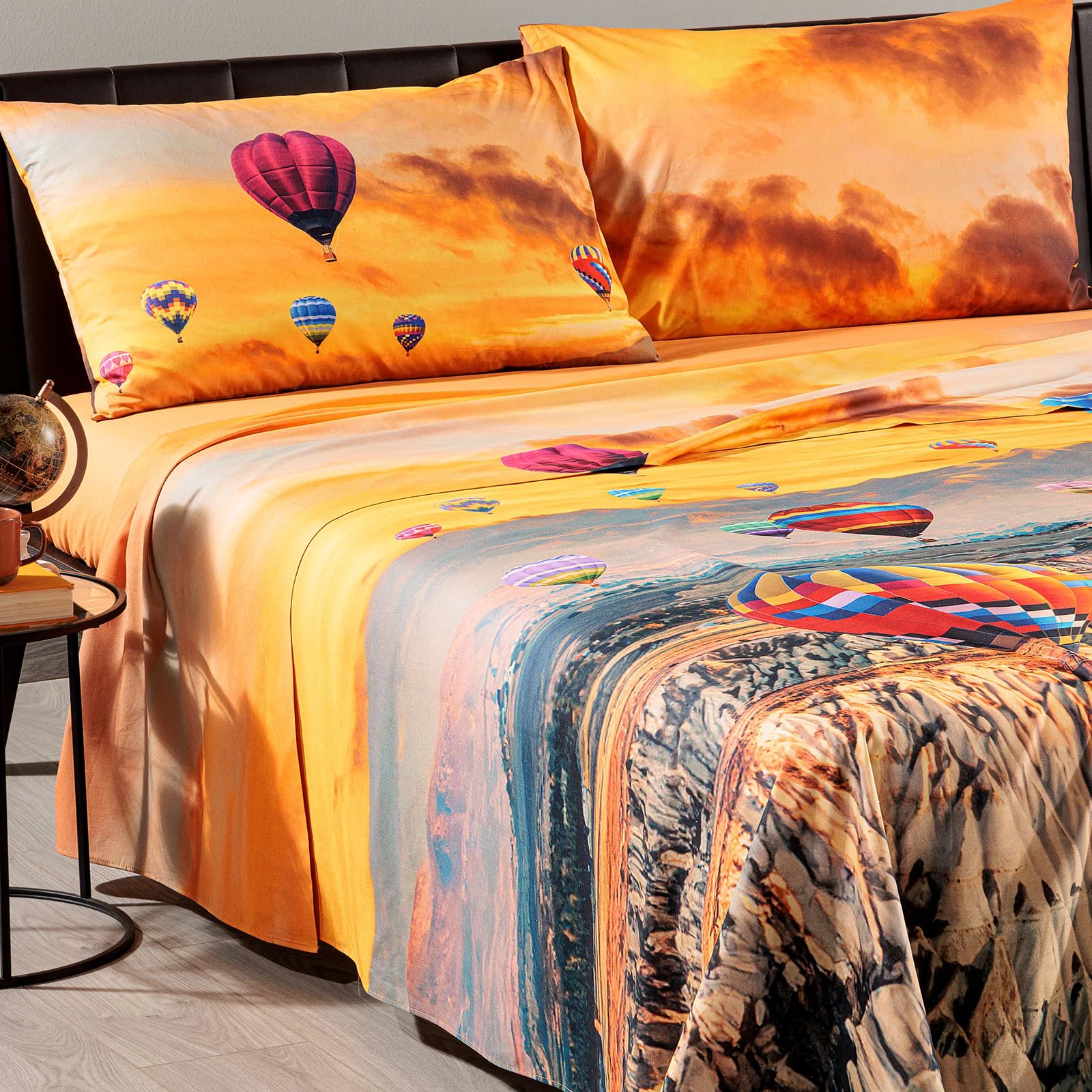 Lenzuola Copriletto In Cotone Cappadocia Singolo Unica Sogni Di Viaggio