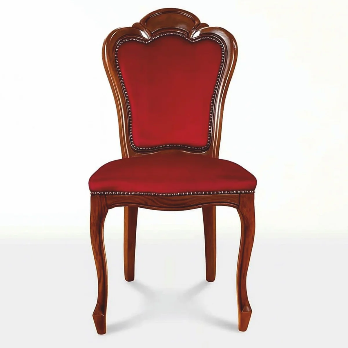 Luxury Baroque Dining Room Chair Bordeaux Red / Brown H. 107 cm - Baroque Furniture