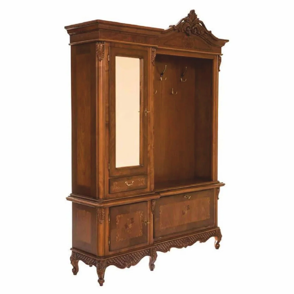 Luxury Baroque Wardrobe Brown 162 x 45 x H. 230 cm - Baroque Wardrobe Furniture