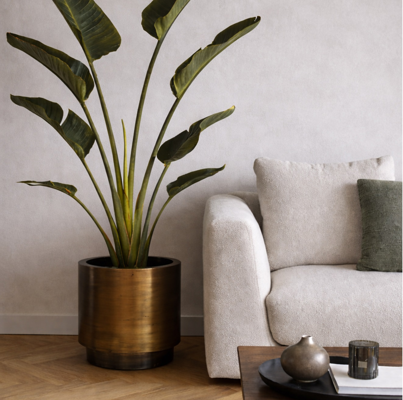 Plantenpot Uyuni aged brass S
