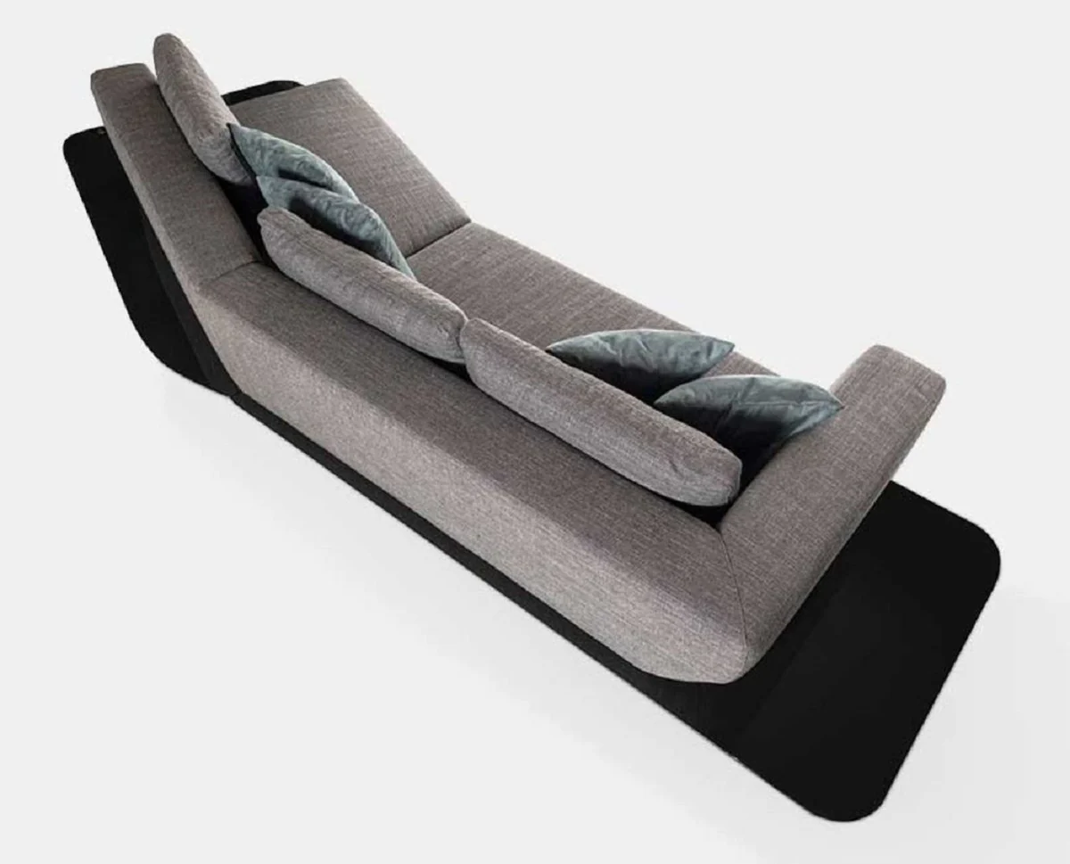 Luxury sofa gray / black 357 x 120 x H. 65 cm - Curved living room sofa - Hotel sofa - Living room furniture - Hotel furniture - Luxury furniture - Luxury furnishings