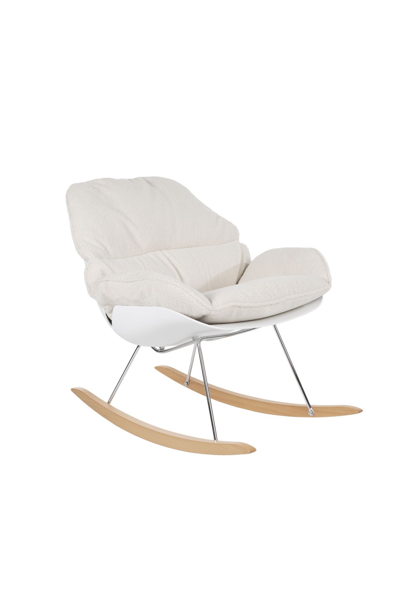 Fauteuil Rocky gebroken wit