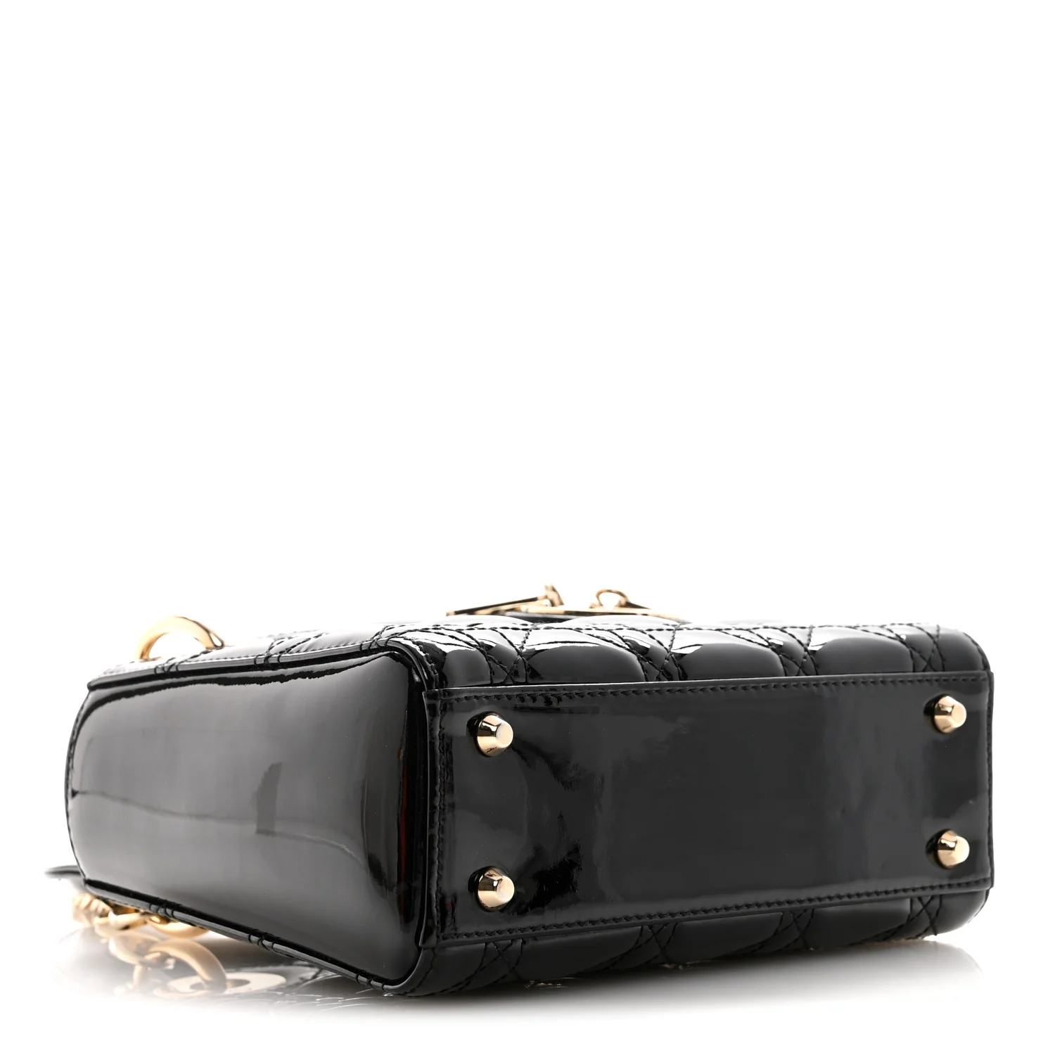 Patent Cannage Mini Lady Dior Black - Top Club