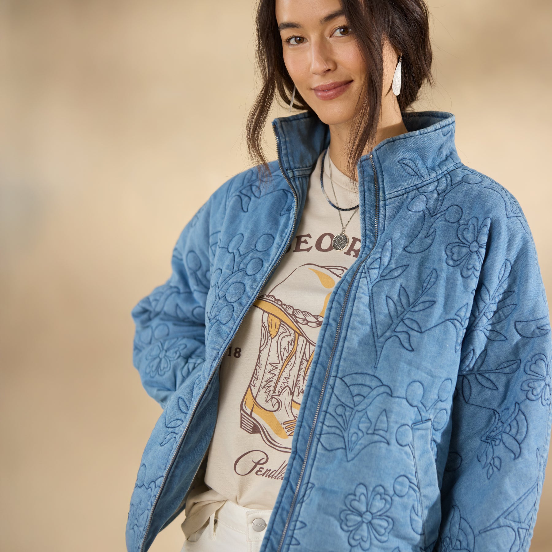 Nova Quilted Denim Jacket - Sundance Living