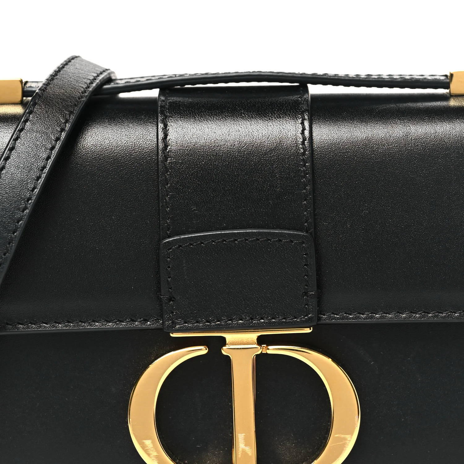 Smooth Calfskin 30 Montaigne Flap Bag Black - Top Club