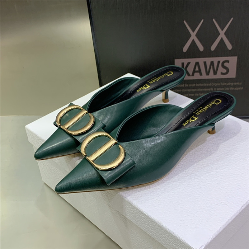 Dior spring and summer new jelly-colored pointed mules - Sneaker Replica Workshop