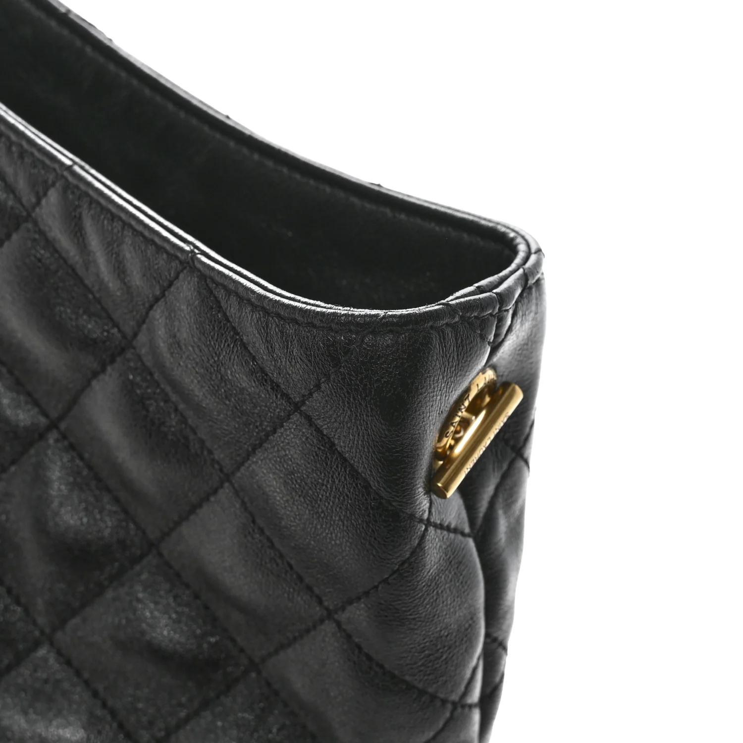 Lambskin Quilted Maxi Icare Shopping Tote Black - Top Club