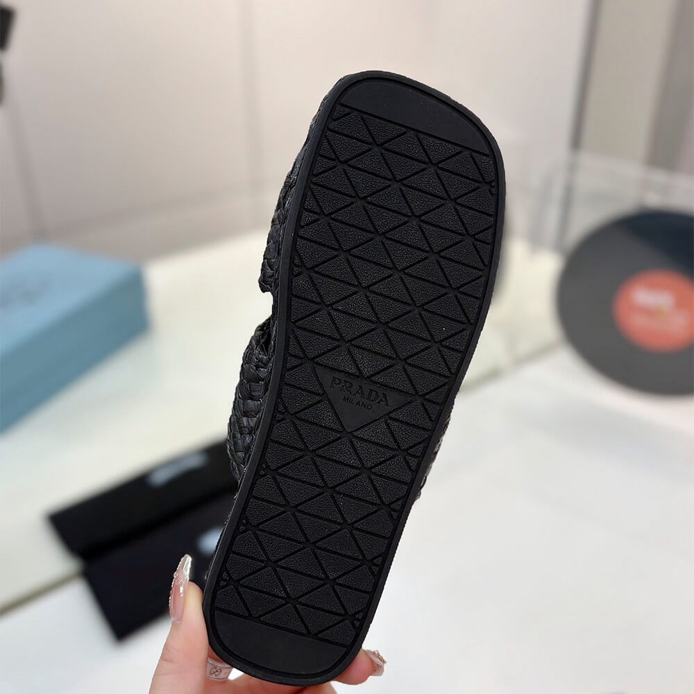 Prada Raffia slides - Top Club