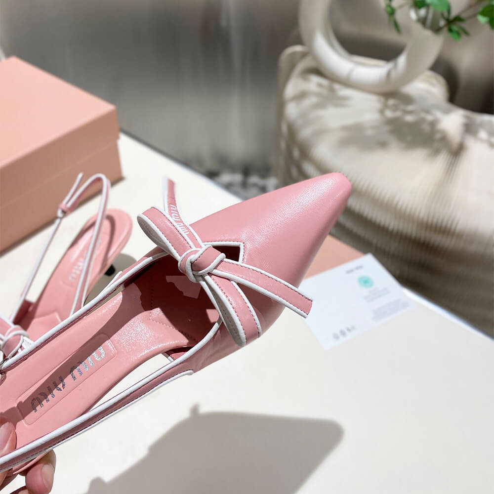 MiuMiu Nappa leather slingback pumps - Top Club