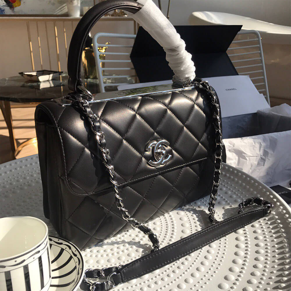 CHANEL FLAP BAG WITH TOP HANDLE(HIGH-END GRADE) - Top Club