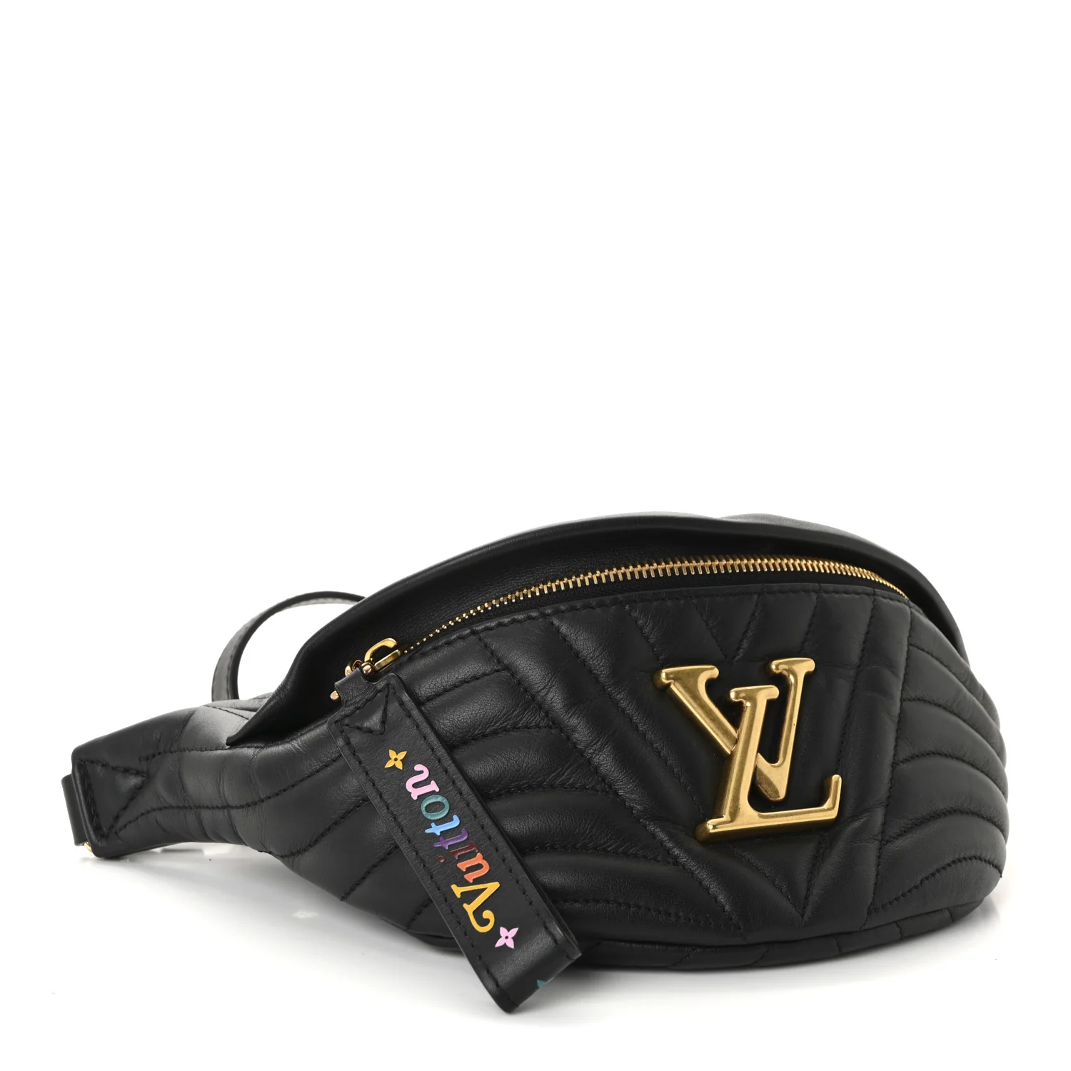 Calfskin Quilted New Wave Bumbag Black - Top Club