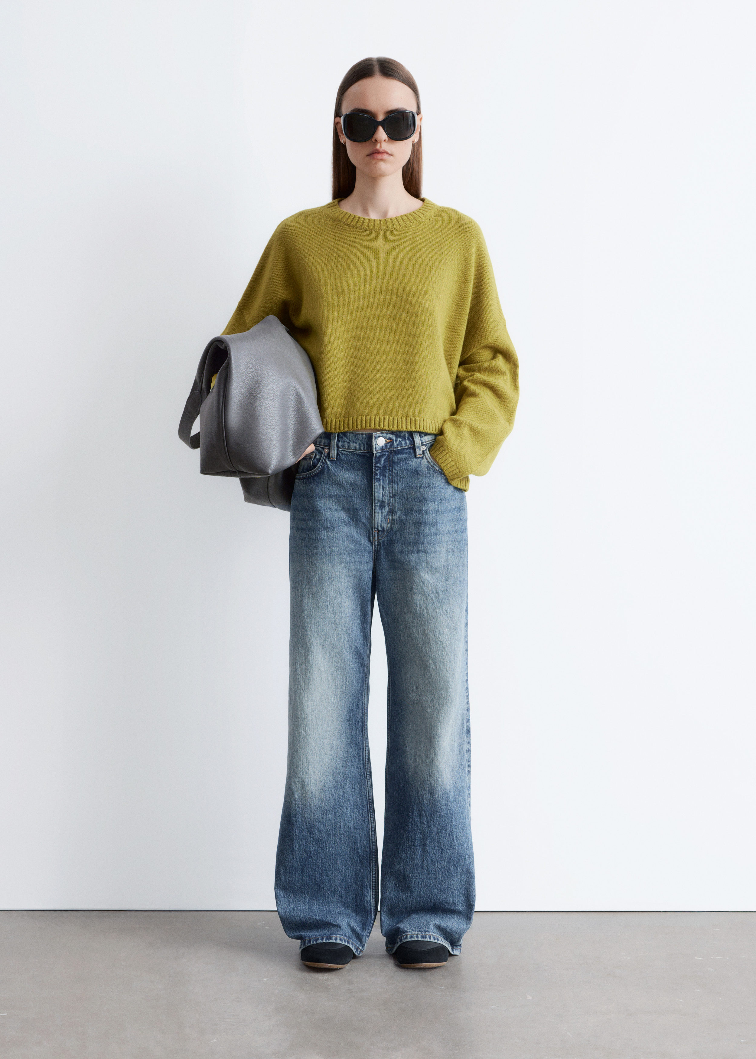 & Other Stories CASHMERE AND COTTON JUMPER