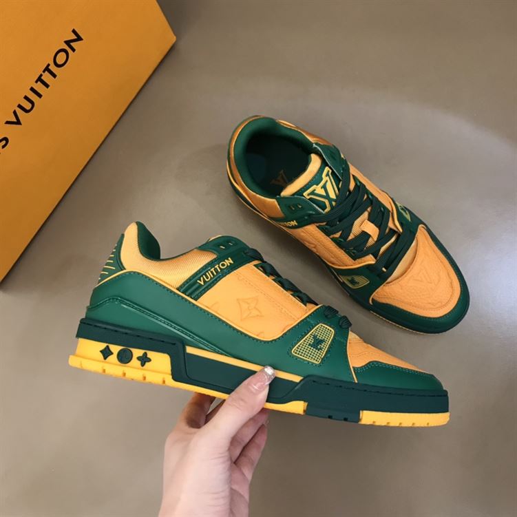 LV Shoes Replica TRAINER VIRGIL ABLOH SNEAKERS IN GREEN – LVS049 - Sneaker Replica Workshop