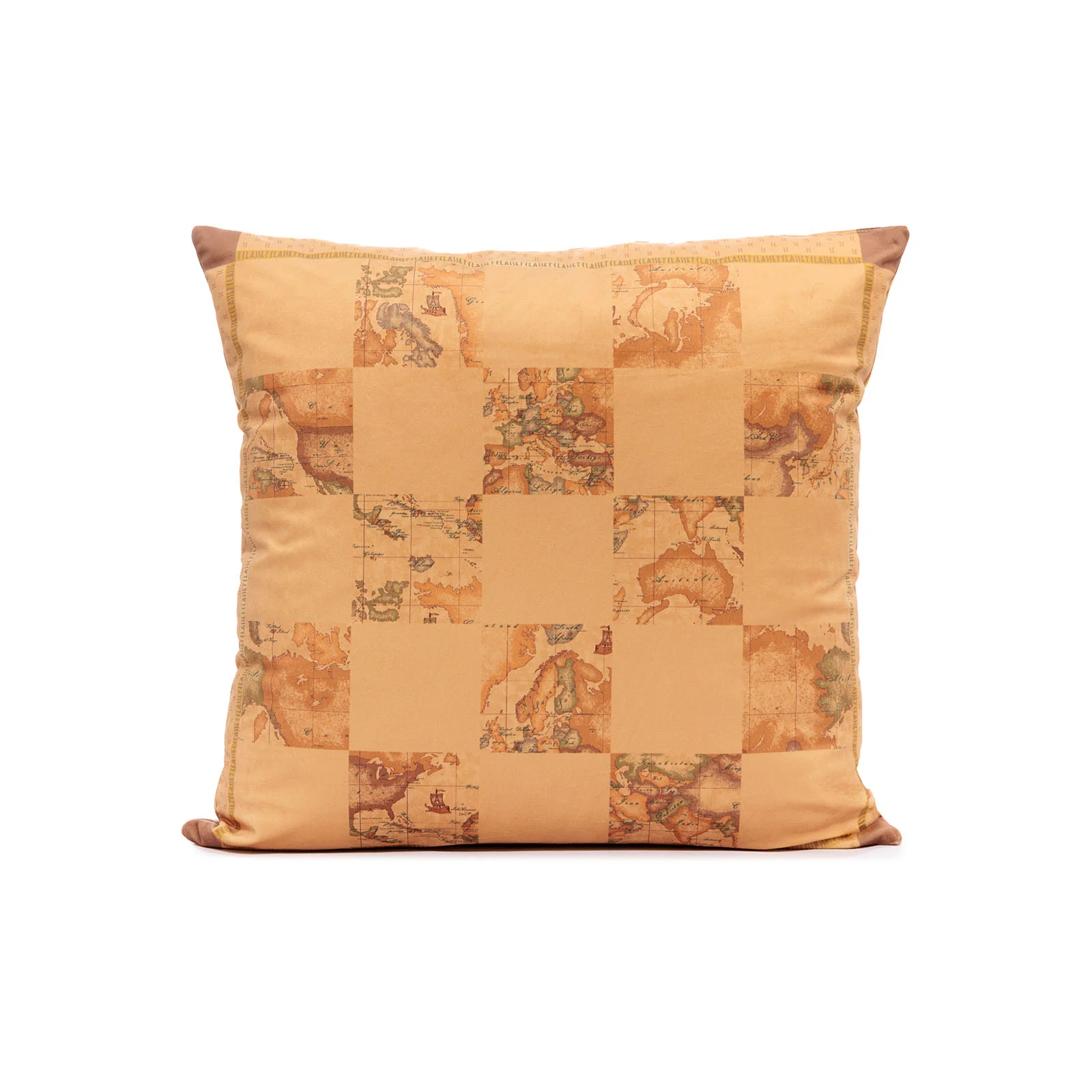 Cuscino Arredo In Velluto Geo Classic Road Cm. 50X50 Unica Alviero Martini 1A Classe