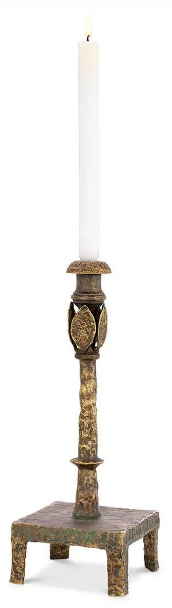 Luxury candle holder vintage brass 15 x 15 x H. 41 cm - metal candle holder - hotel & restaurant decorative accessories - luxury quality