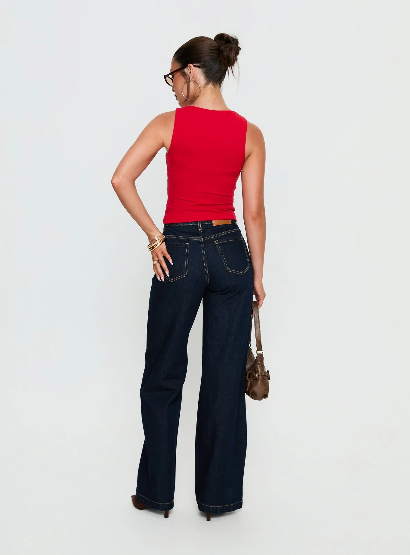 Cadance High Rise Straight Leg Jeans Indigo