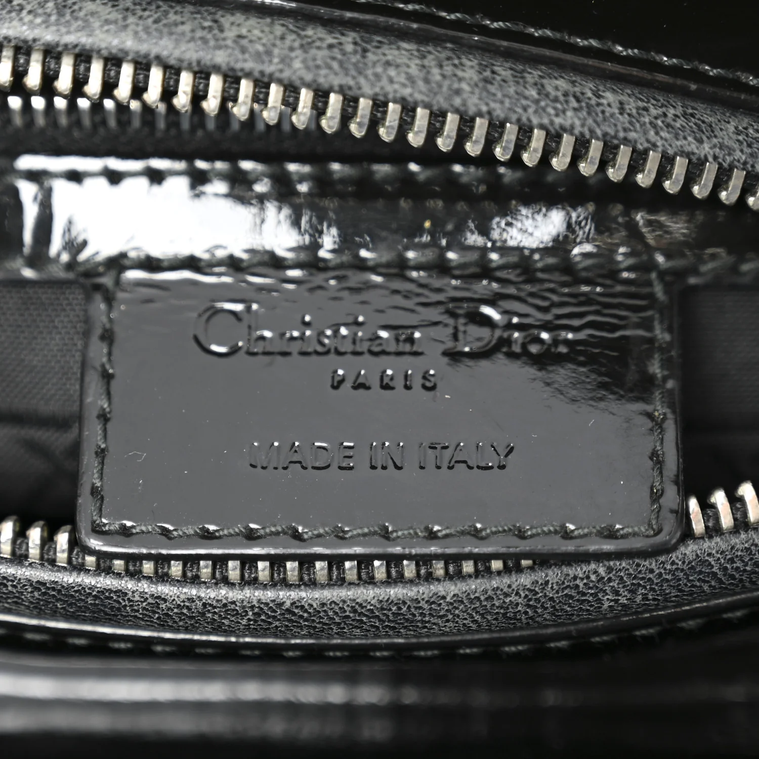 Patent Cannage Medium Lady Dior Black - Top Club
