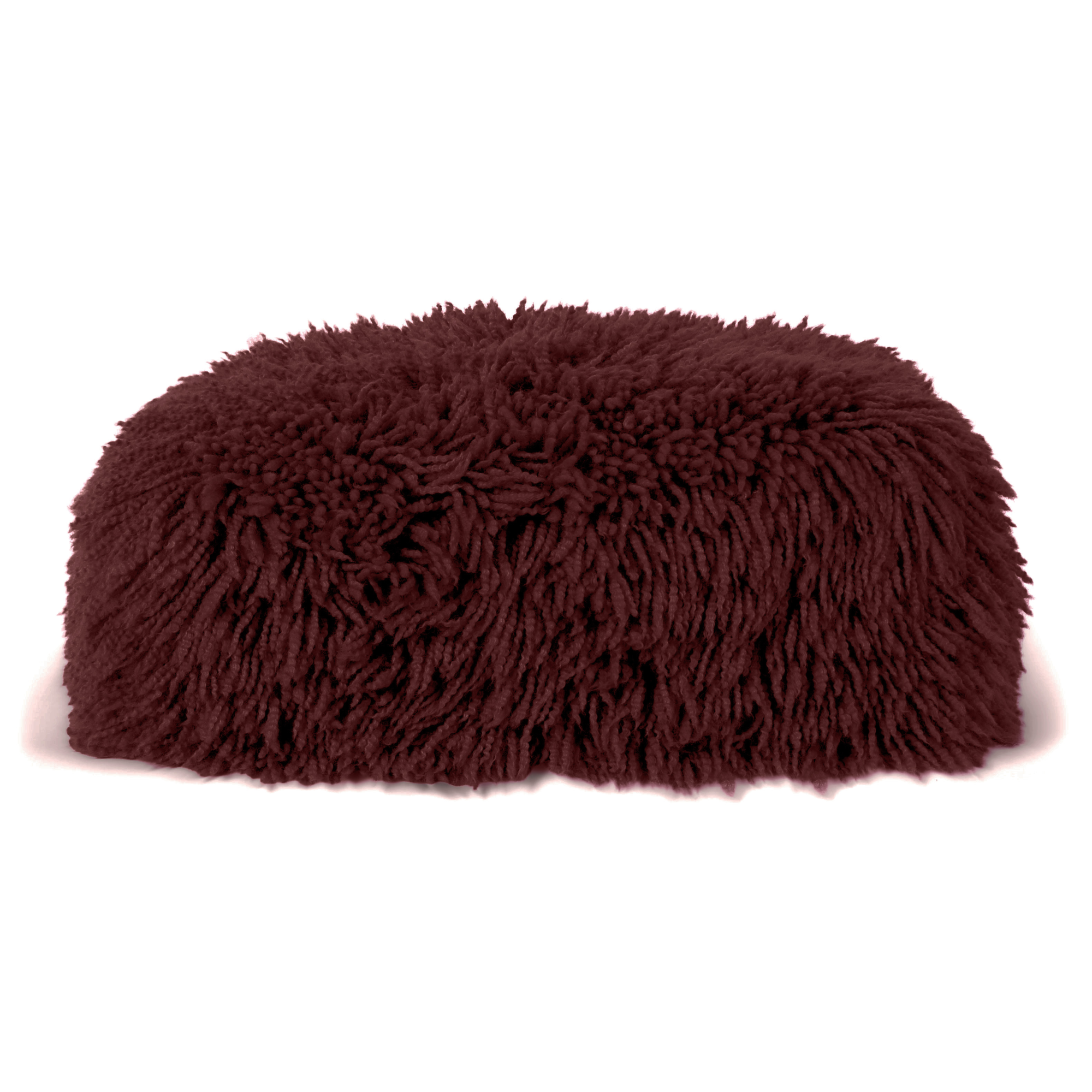 Poef Shaggy bordeaux