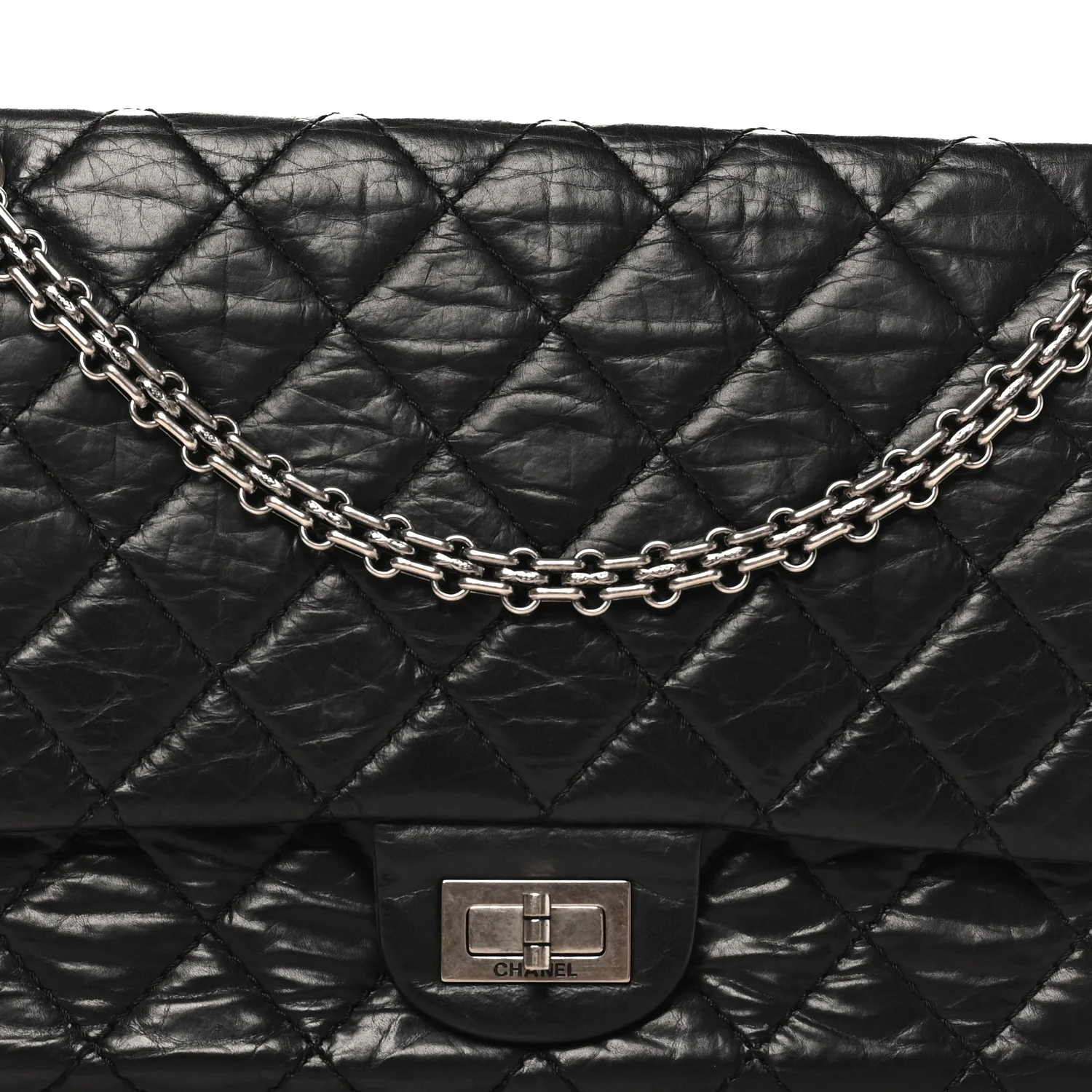 Aged Calfskin Quilted 2.55 Reissue 226 Flap Black - Top Club