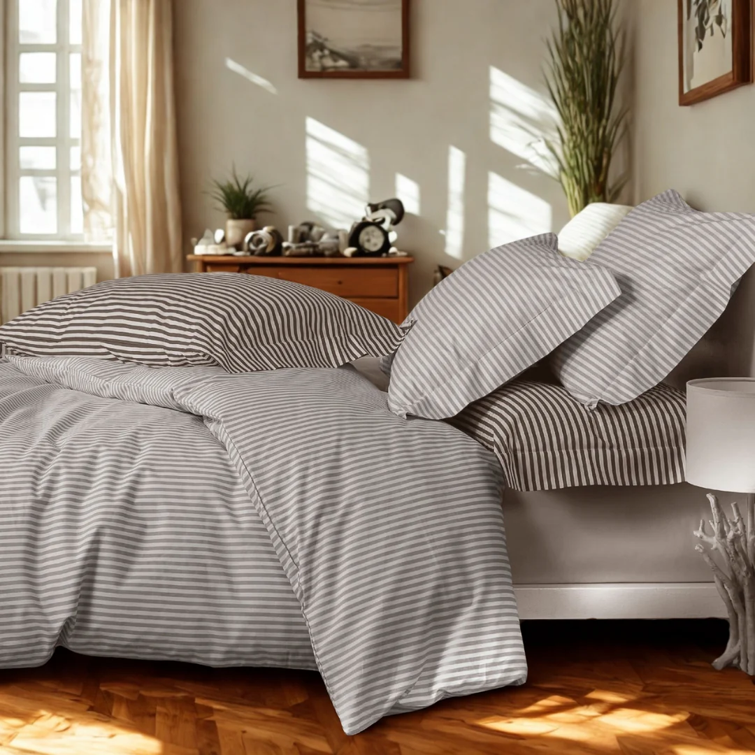 Copripiumino Con Federe In Percalle Polo 40X40 Cioccolato Mirabello Luisiana