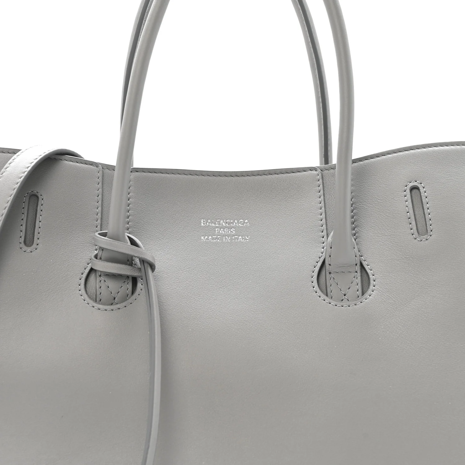 Smooth Calfskin Hampton Carry All Bag Grey - Top Club