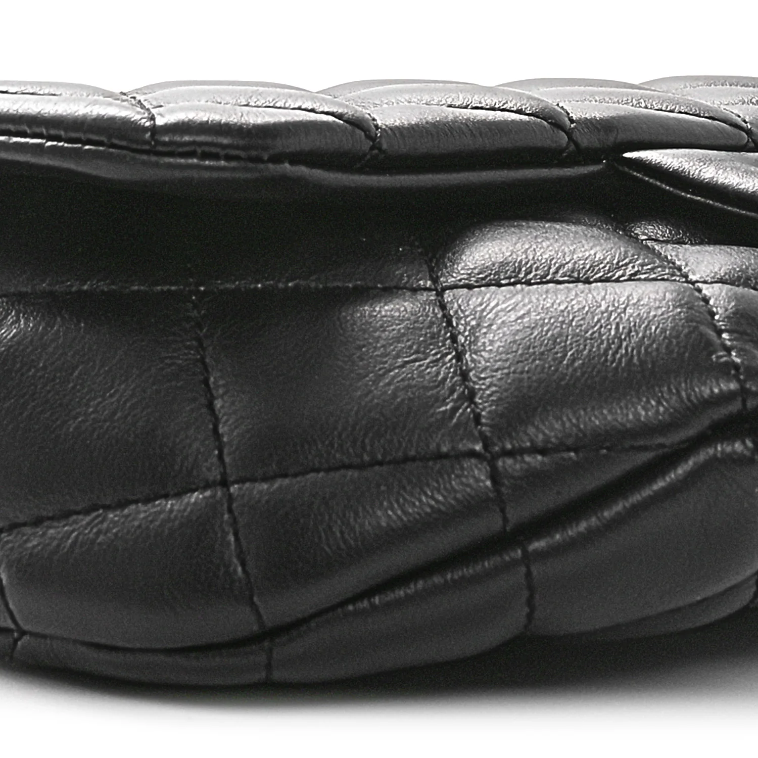 Calfskin Quilted CC Uniform Flap Belt Bag Black - Top Club