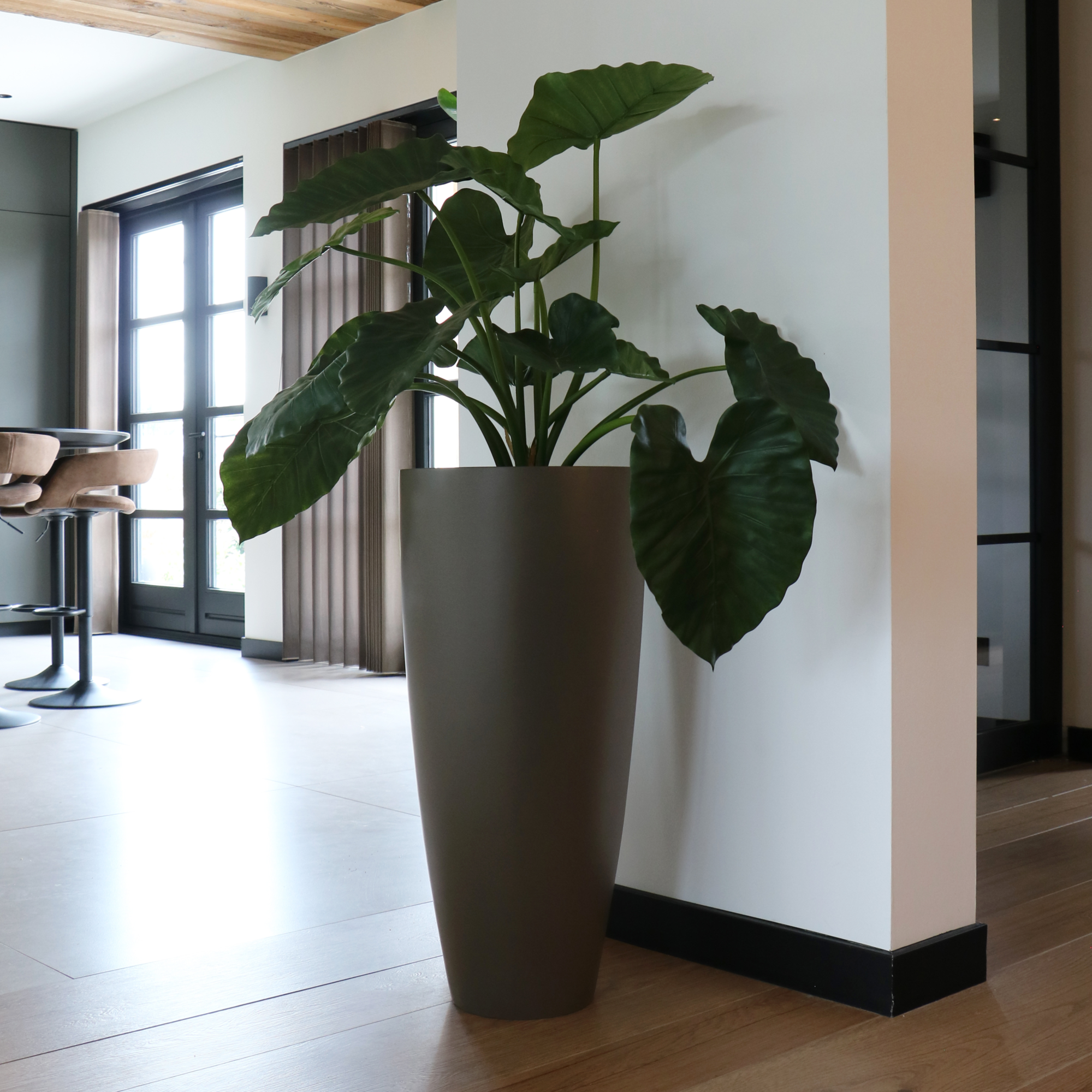 Plantenpot Kentucky L taupe Ø47 x 100 cm