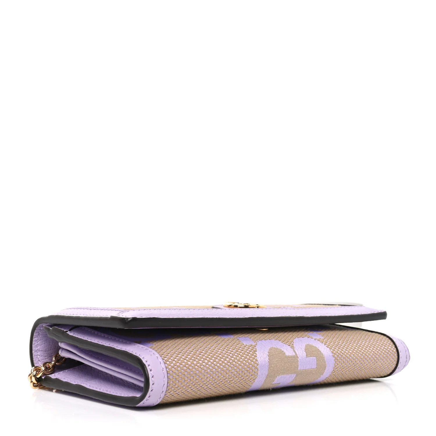Monogram Jumbo GG Textured Dollar Calfskin Ophidia Continental Wallet On Chain Beige Lapis - Top Club