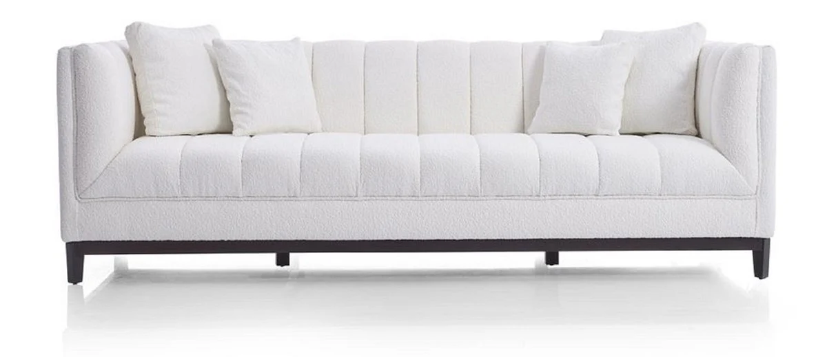 Luxury living room set white / black / brass - 2 luxury sofas & 2 luxury armchairs & 1 luxury coffee table - living room furniture - luxury furniture - luxury furnishings - living room furnishings