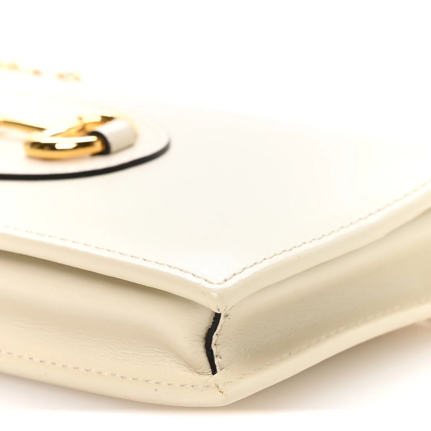 Boarded Plutone Calfskin Horsebit 1955 Wallet On Chain Mystic White - Top Club