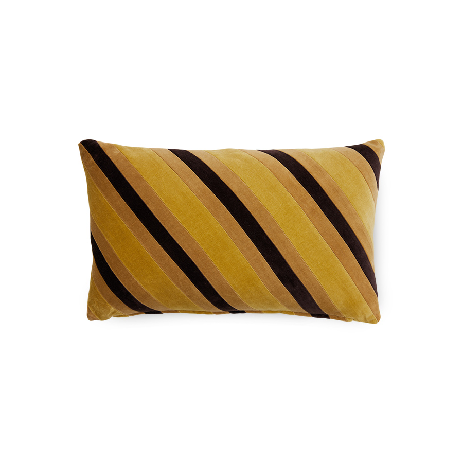 Sierkussen Striped velvet Honey 50x30 cm