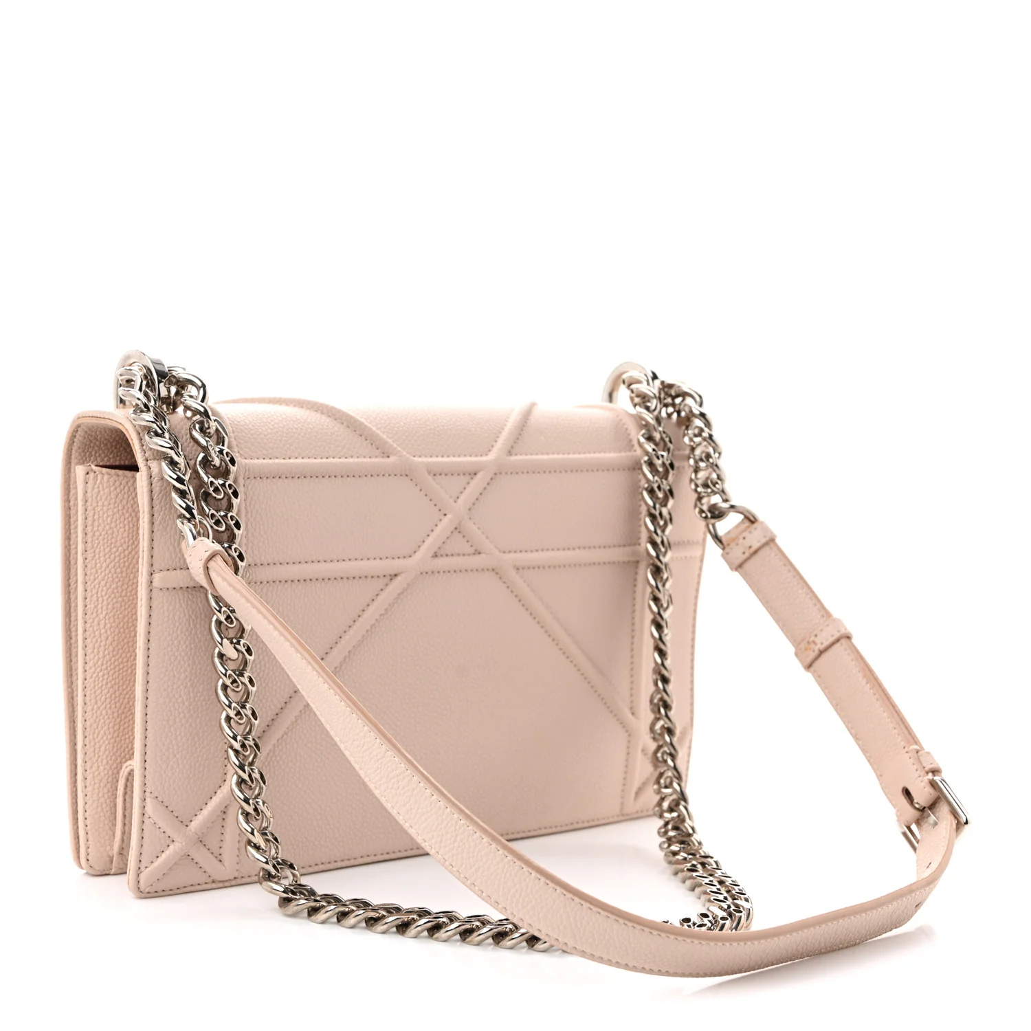 Grained Calfskin Medium Diorama Flap Bag Nude - Top Club