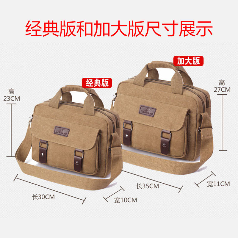 Men's Canvas Shoulder Bag Large Capacity Crossbody Bag Outdoor Casual Vintage Travel Tool New Crossbody Handbag