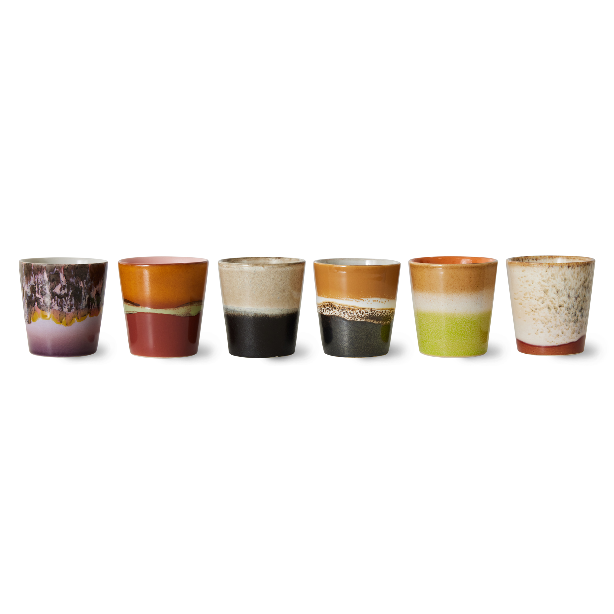 Servies 70's Ceramics Coffee mok Soil - set van 6