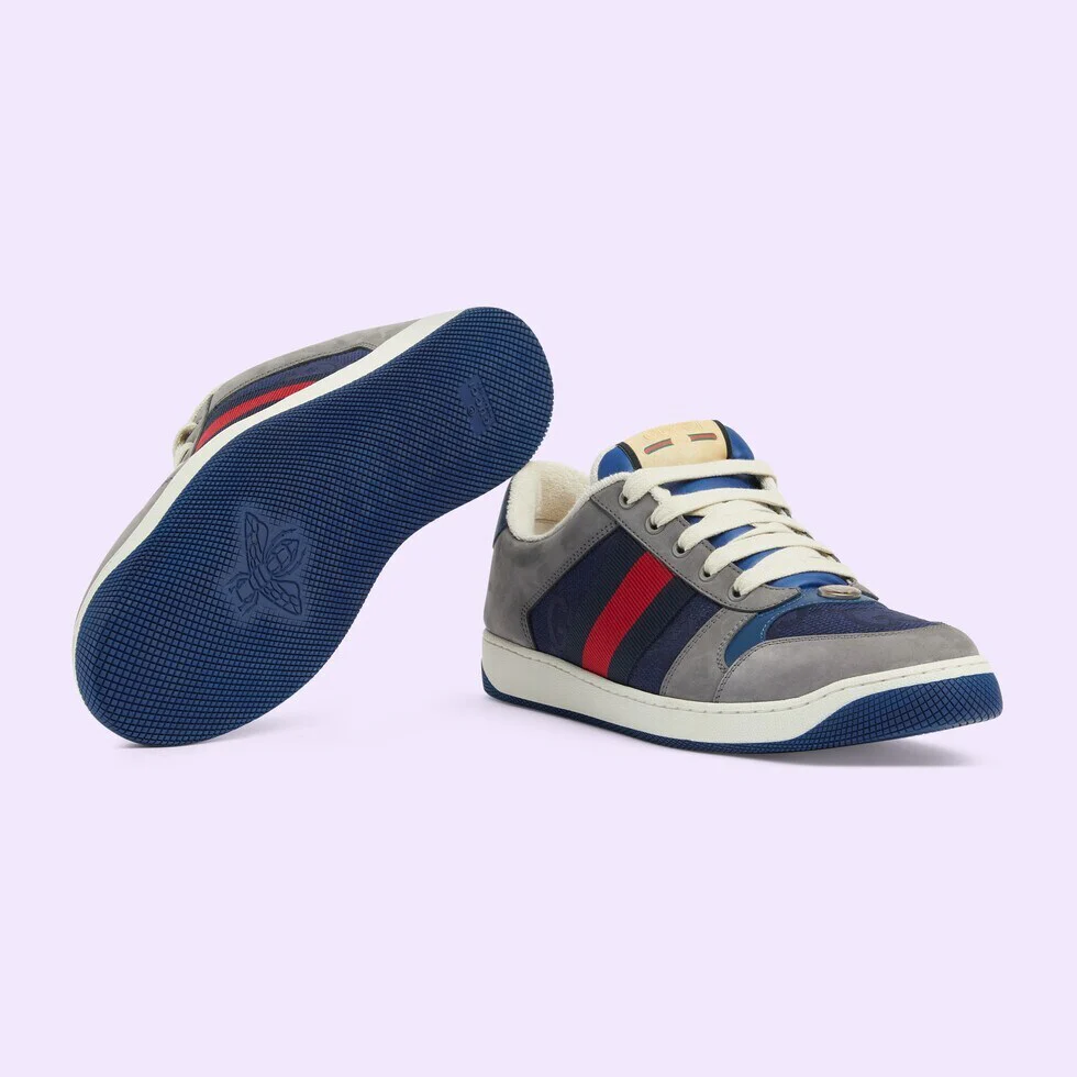 Gucci Unisex Sneakers With Web Stripes And Contrast Color Detailing - Sneaker Replica Workshop
