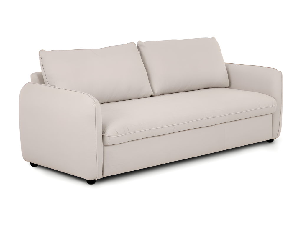 Sofá cama de 3 plazas - Sistema EasyBed poliéster beige