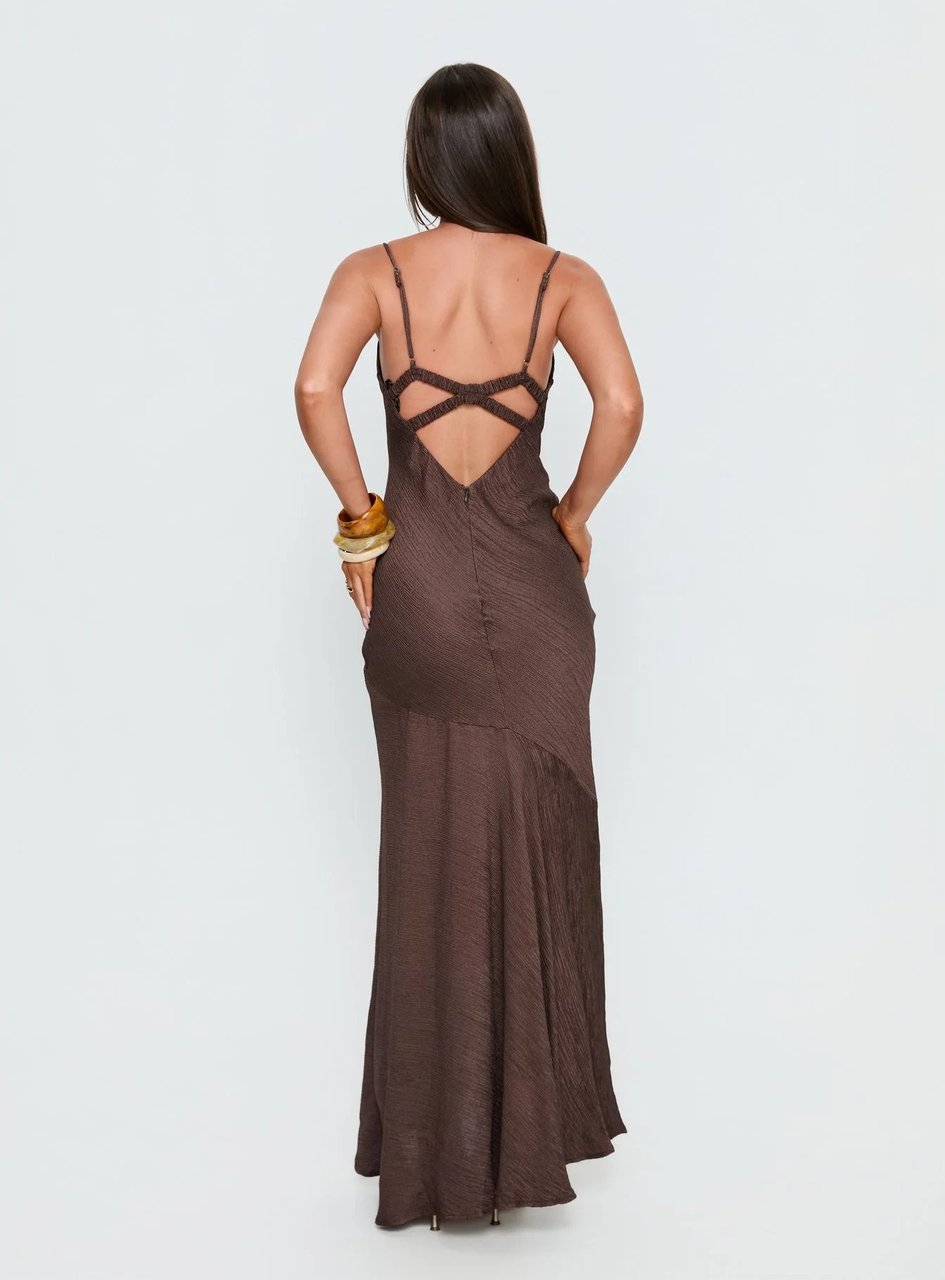 Makaia Balconette Maxi Dress Brown