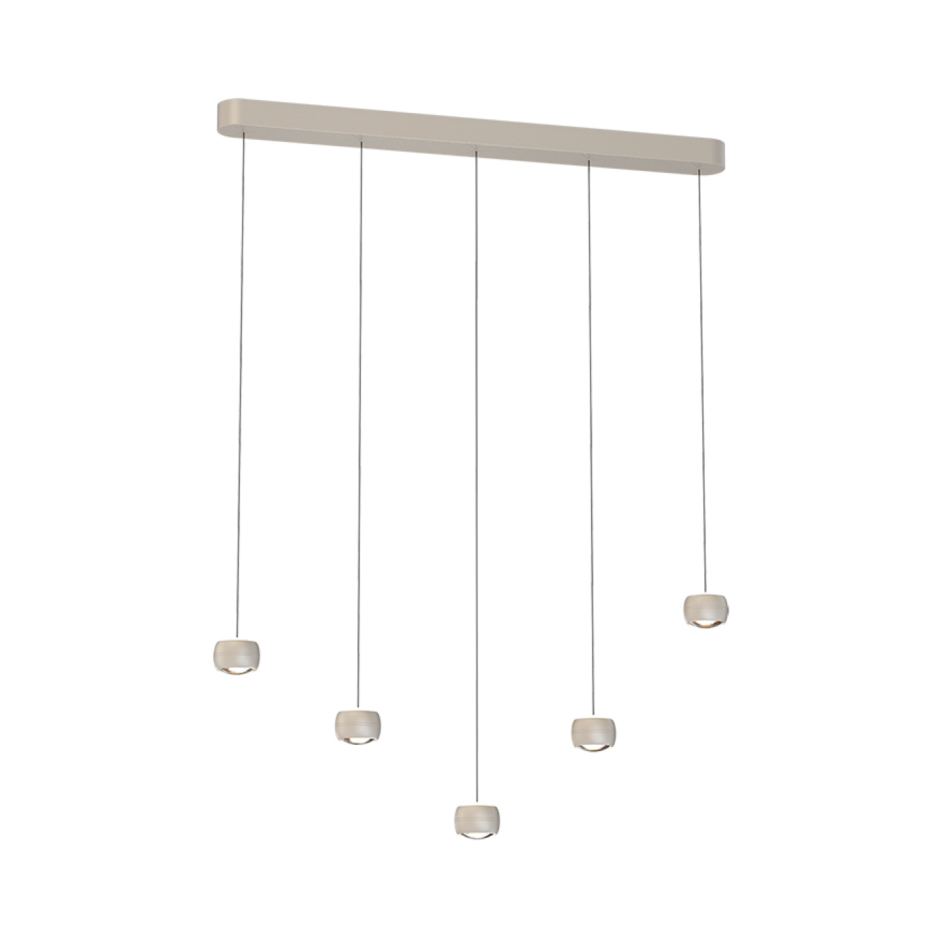 Hanglamp Cosmo balk 5-lichts creme