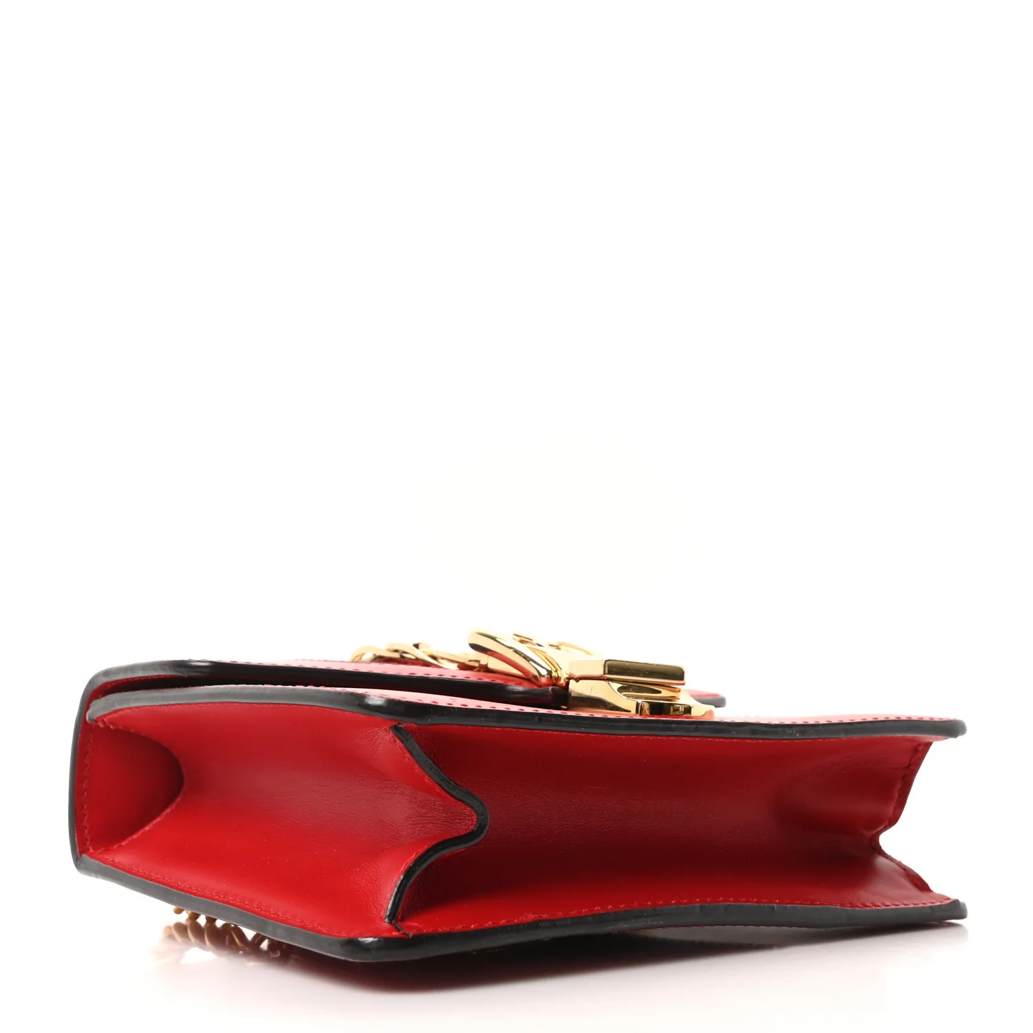 Calfskin Mini Sylvie Chain Shoulder Bag Hibiscus Red - Top Club
