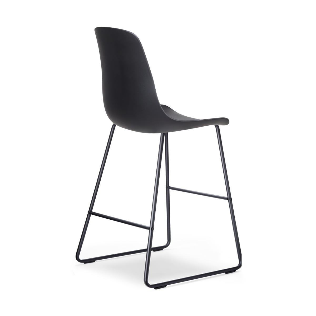 Barkruk Nino-Pip zwart - zwart onderstel - 65 cm